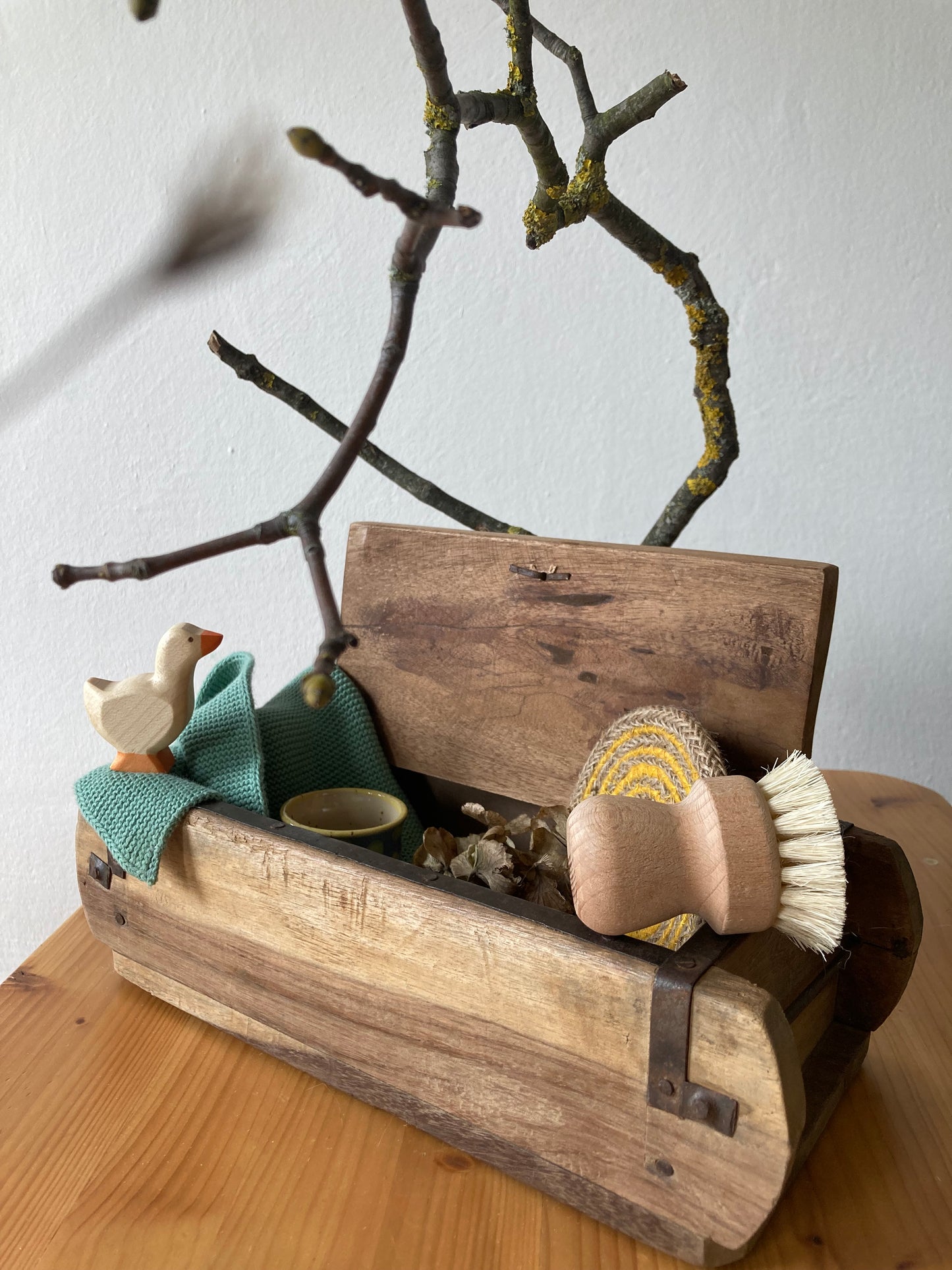Backsteinform aus Holz mit Deckel