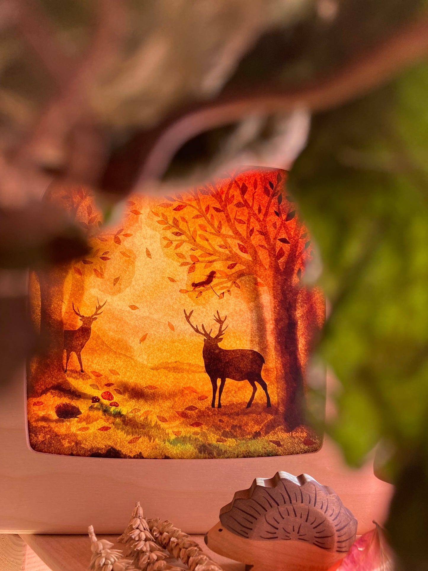 Motiv Hirsche im Herbstwald