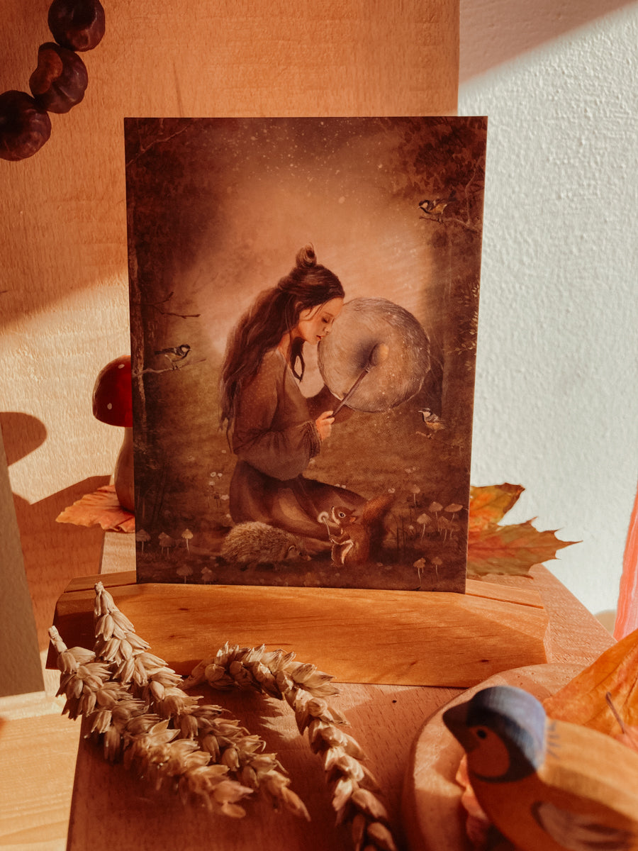 Kartenhalter Natur aus Erle für Postkarten A6 von Decor Spielzeug, Foto
