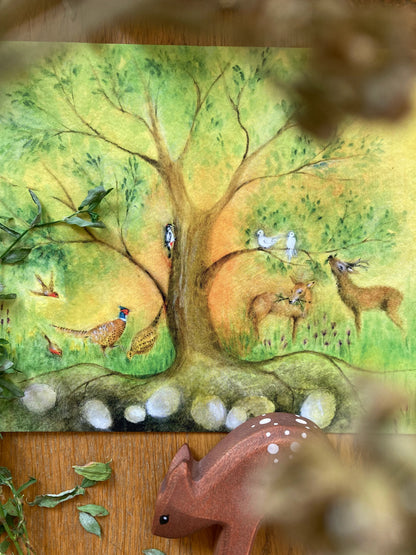 Kunstkarten Set "Jahreszeiten" (4 Bögen A4)
