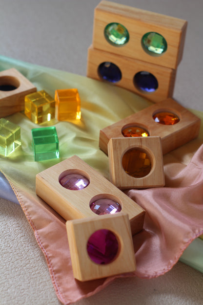 Bauspiel - Kleine Farbstraße mit Lichtbauwürfeln