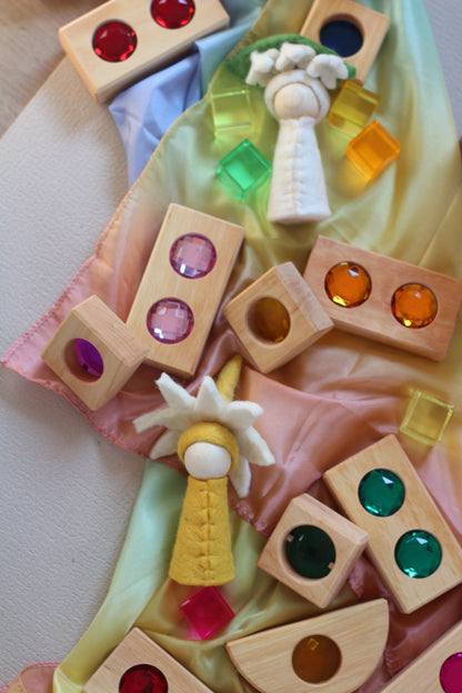 Bauspiel - Kleine Farbstraße mit Lichtbauwürfeln