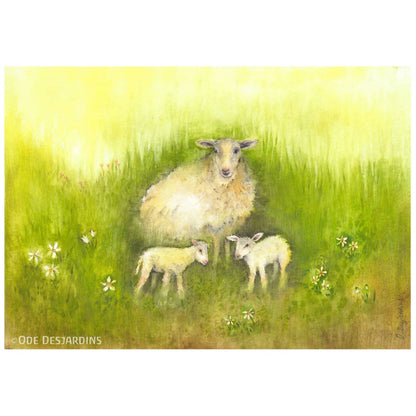 Kunstkarten Set Tiere groß (4 Postkarten A5)