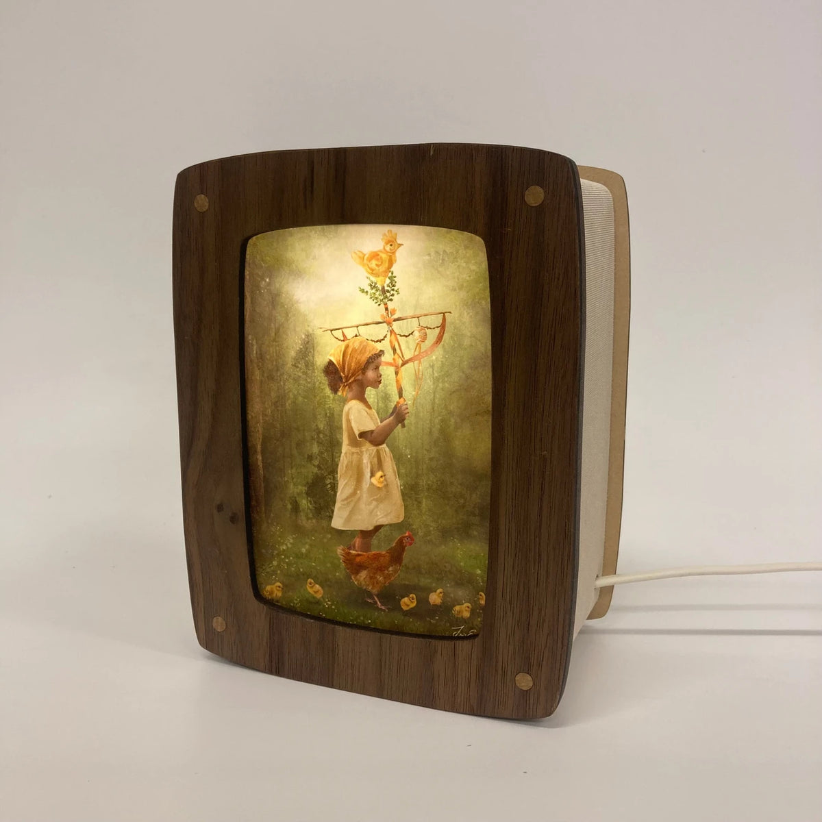 Postkarte Palmsonntag von Iris Esther A6, in der Postkartenlampe aus Holz, Foto