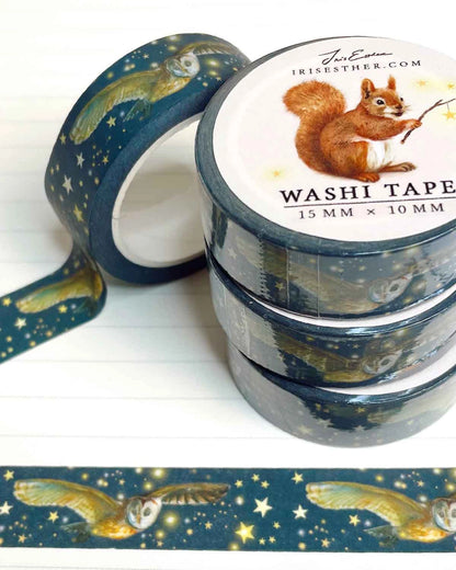 Washi Tape - Eule und Sterne