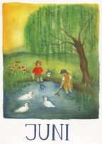 Postkarte Juni aus dem Monatskarten-Set 12 Monate von Ode Desjardins A6