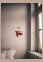 Wandschmuck Soulbird Tuulikki Rot-Natur von KaisuMari