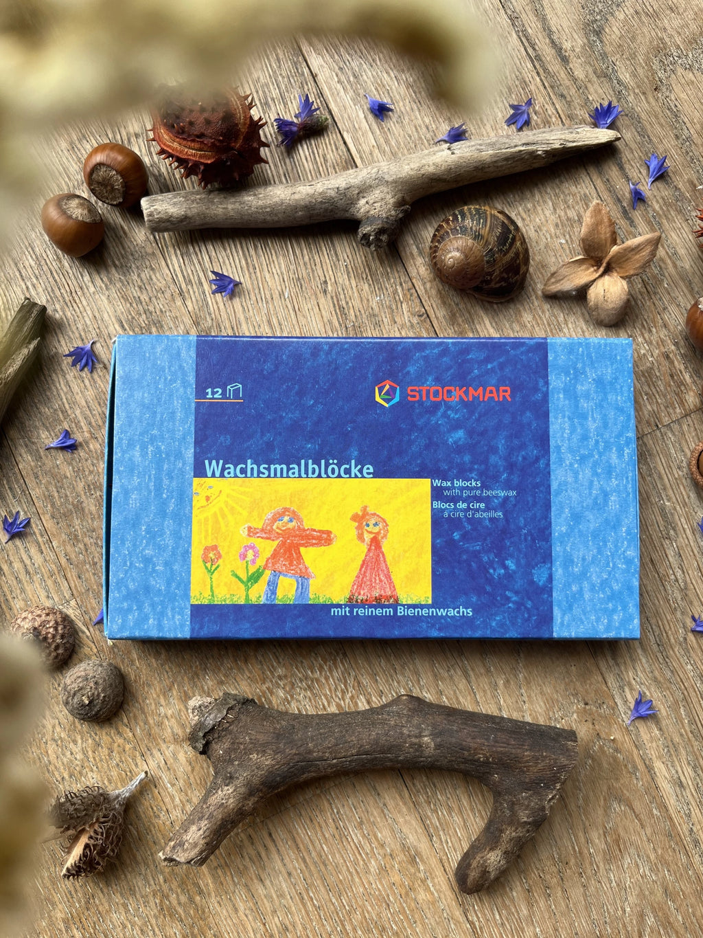 Stockmar Wachsmalblöcke 12 Farben im Kartonetui