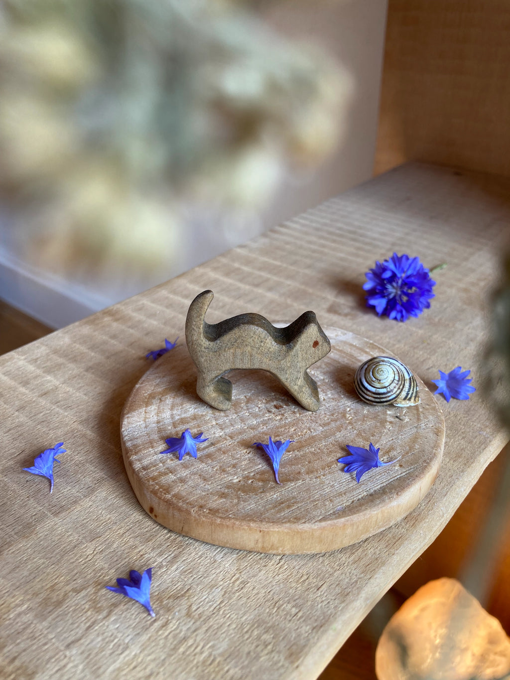 Holzfigur Katze von Decor Spielzeug aus Ahornholz