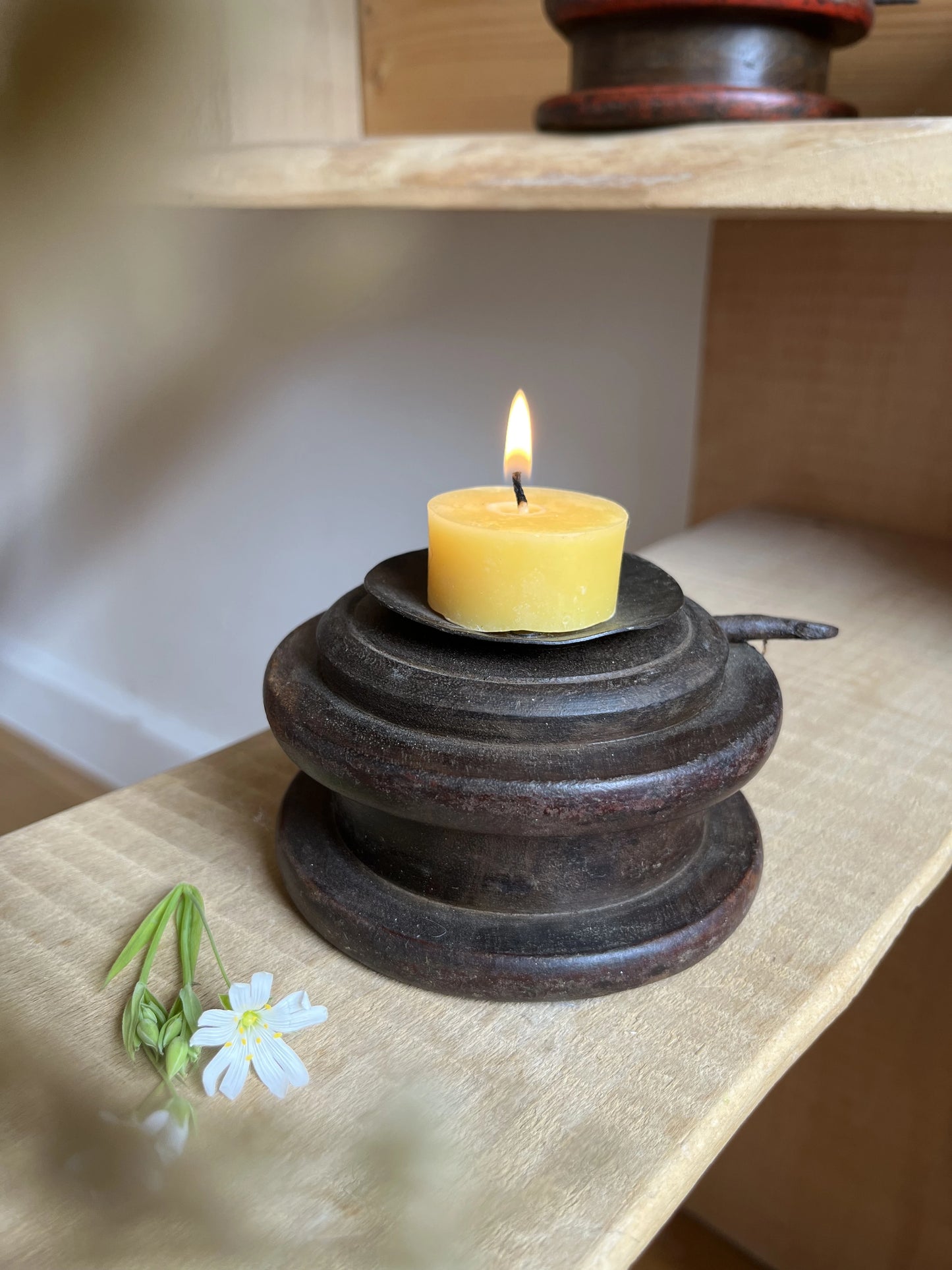 Kerzenständer aus alter Spule