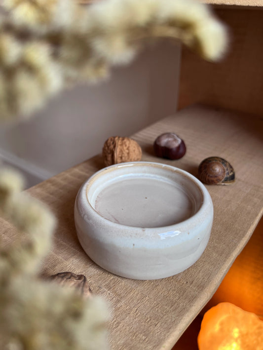 Kerzenteller klein, sand