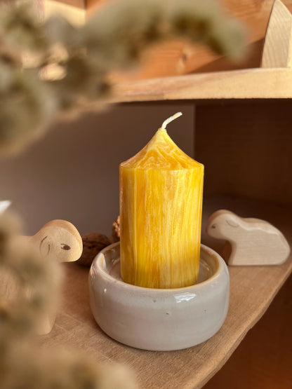 Kerzenteller klein, sand