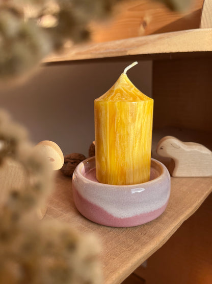 Kerzenteller klein, rosa