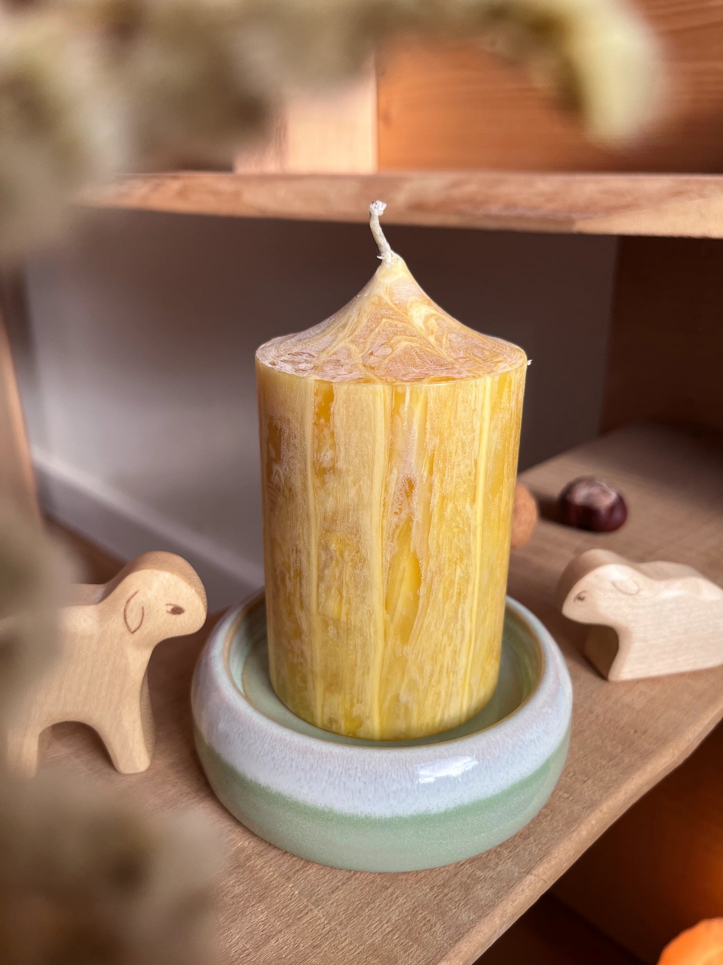 Kerzenteller groß, türkis