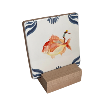 Fliesenhalter aus Holz
