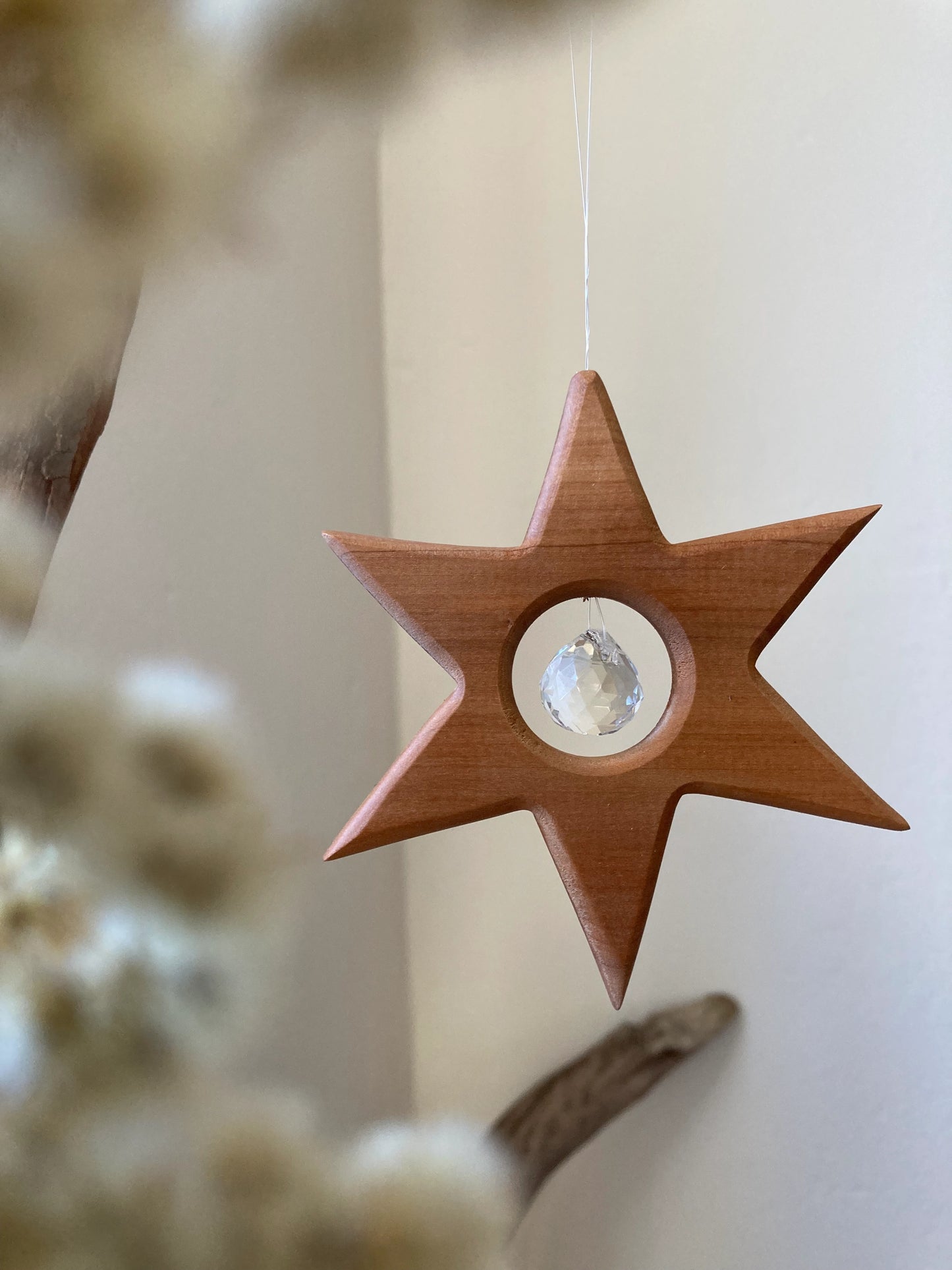 Fensterschmuck - Kleiner Stern mit Regenbogen-Kristall