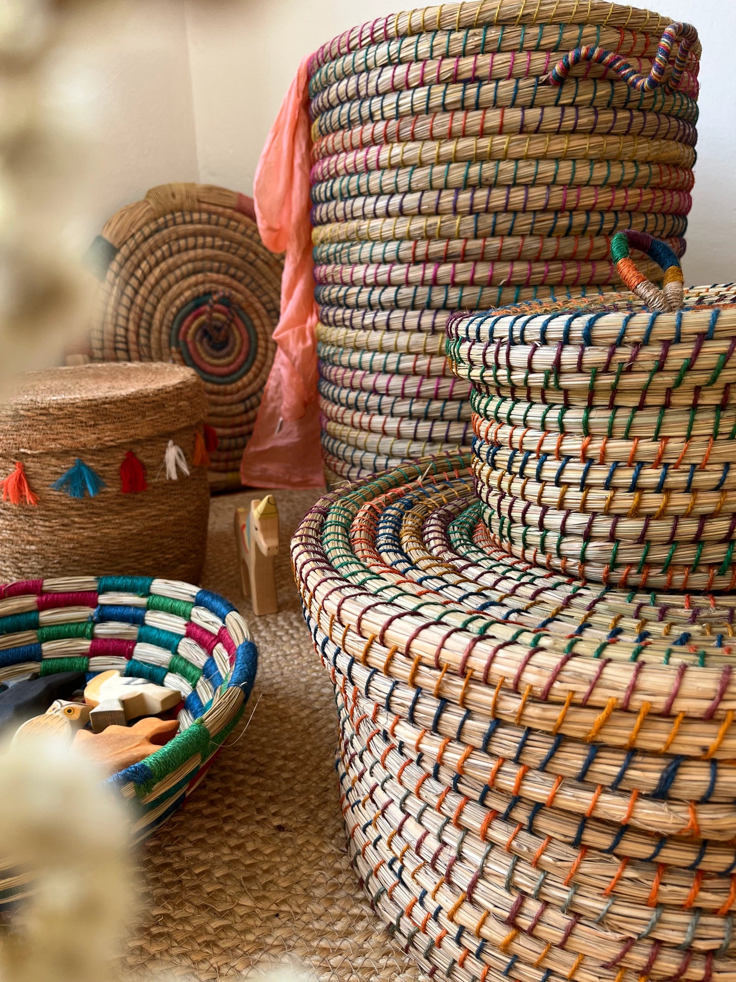 Korb bunt 25 x 10 cm