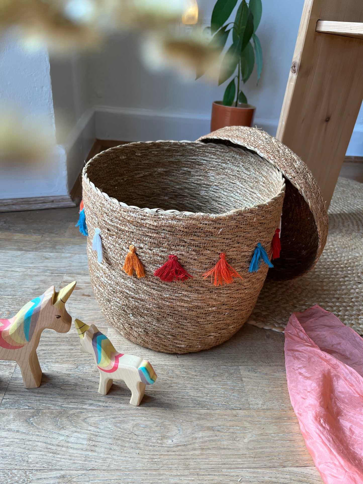 Korb mit Deckel "Zirkus"