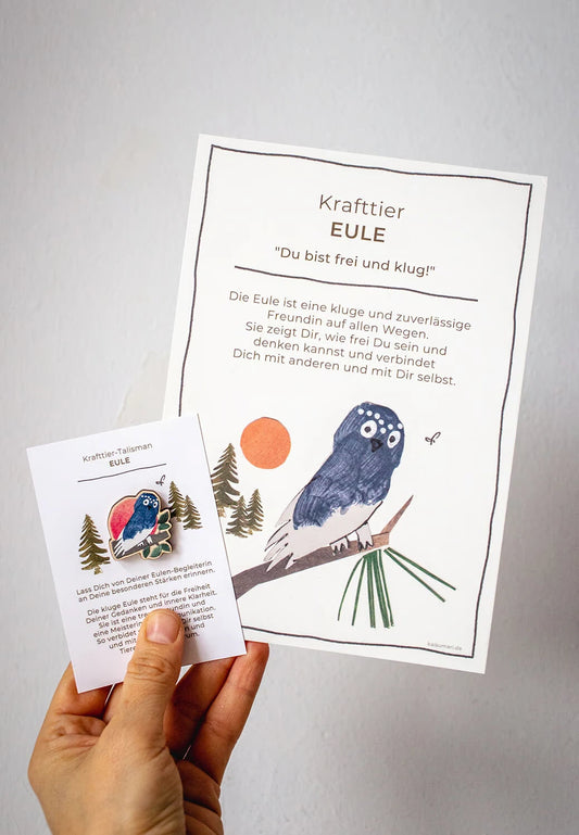 Krafttier-Pin Eule