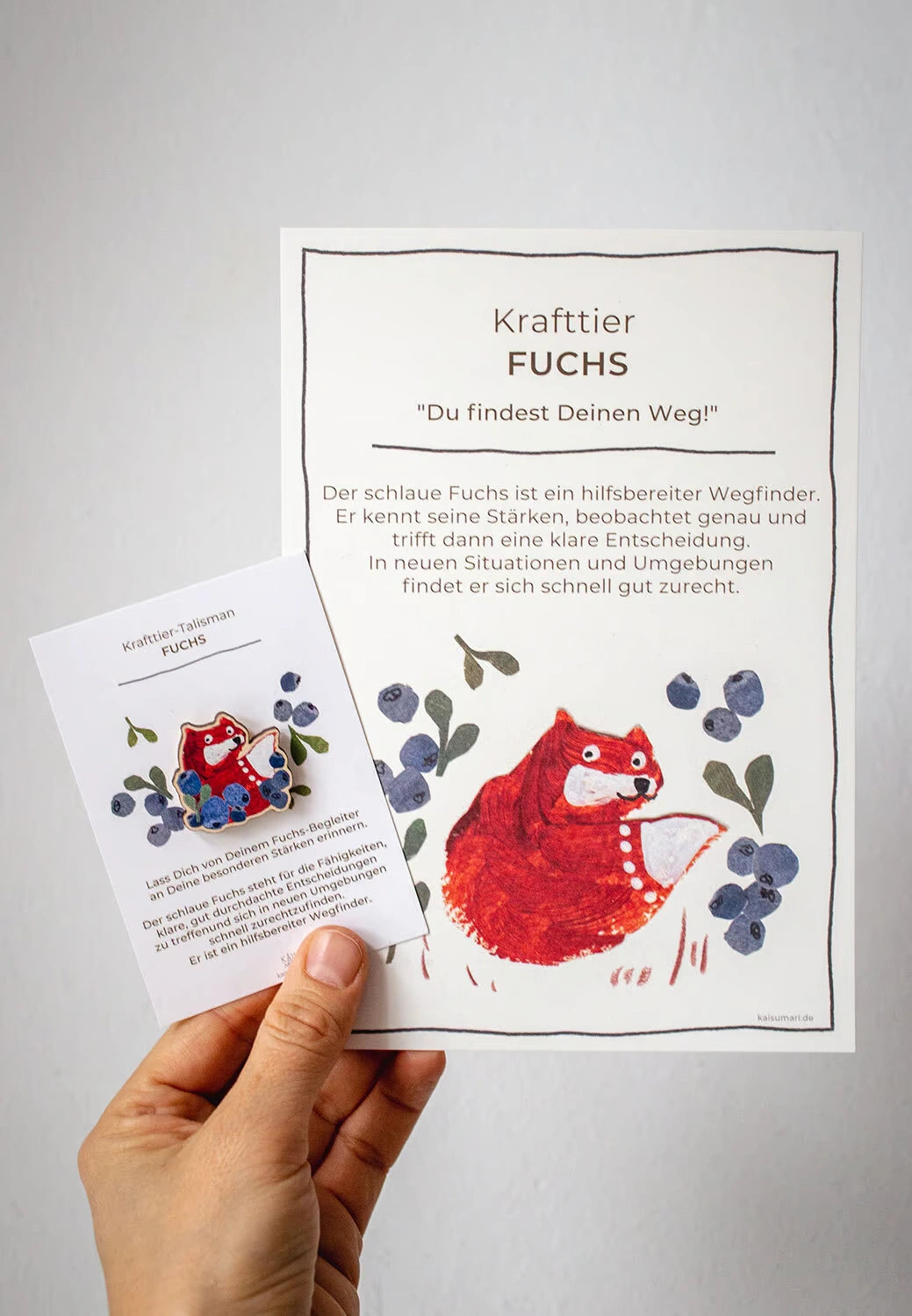 Krafttier-Pin Fuchs