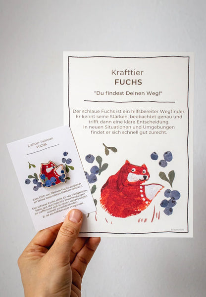 Krafttier-Pin Fuchs
