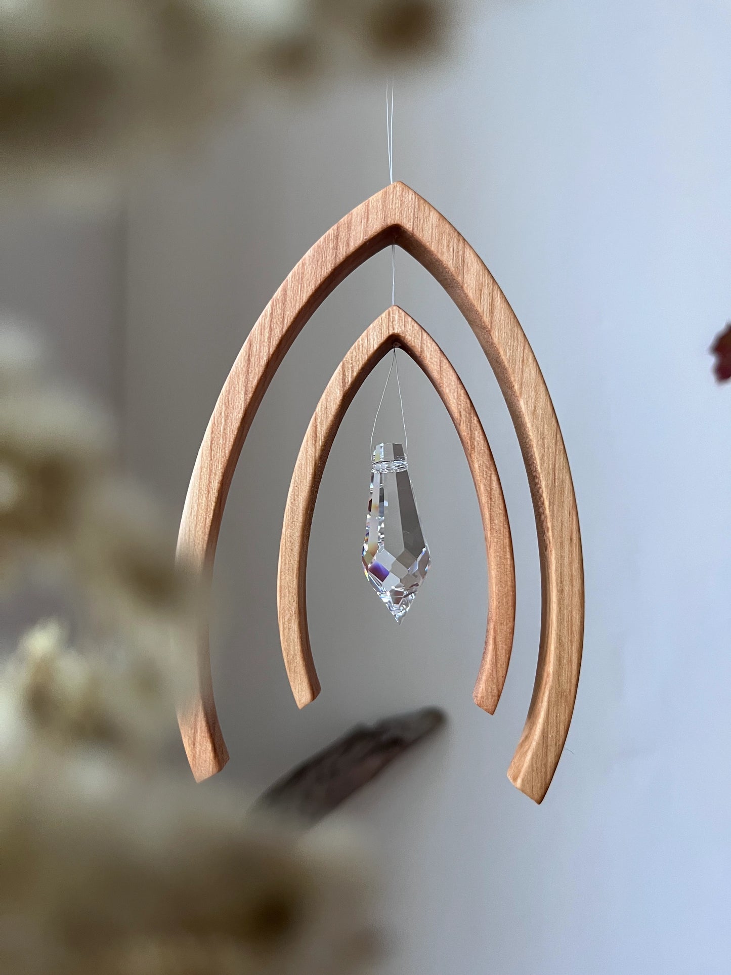 Fensterschmuck - Lanzett mit Regenbogen-Kristall