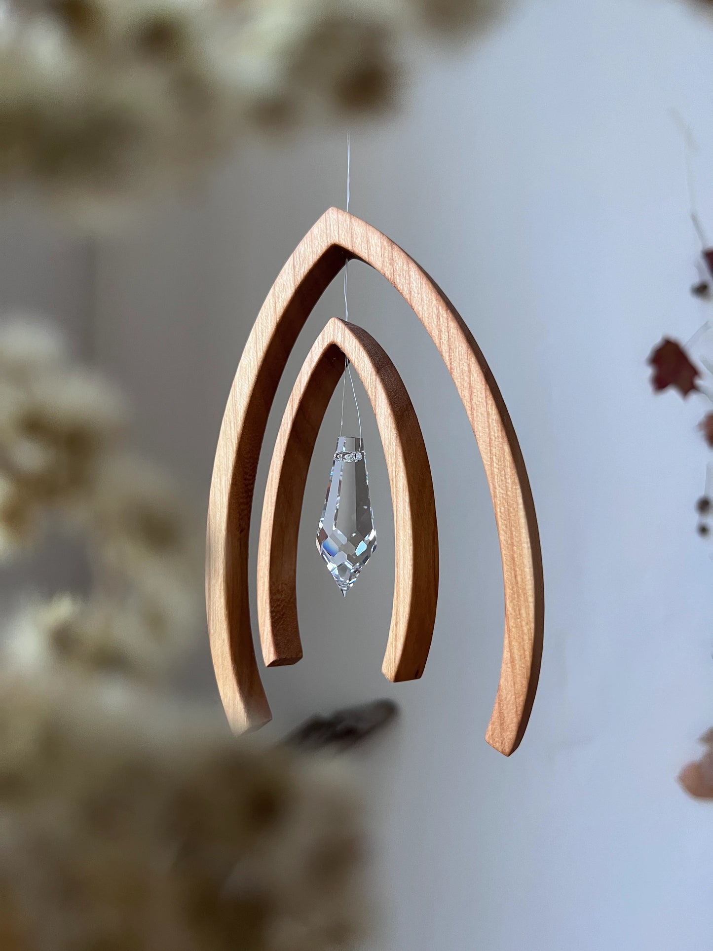 Fensterschmuck - Lanzett mit Regenbogen-Kristall