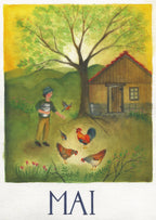 Postkarte Mai aus dem Monatskarten-Set 12 Monate von Ode Desjardins A6