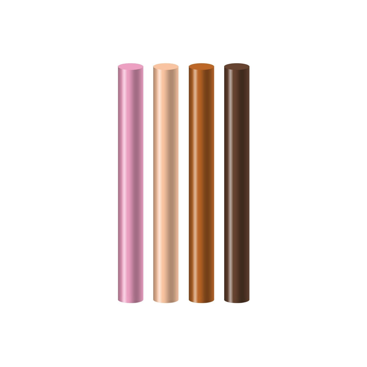 Seccorell Farbstäbchen Farben der Welt von MeiArt, 4 Stäbchen in Rosa, Inkarnat, Rotbraun und Tiefbraun