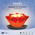 Seccorell Malblock Sternenwindlicht von MeiArt, Deckblatt mit bemaltem Sternenwindlicht