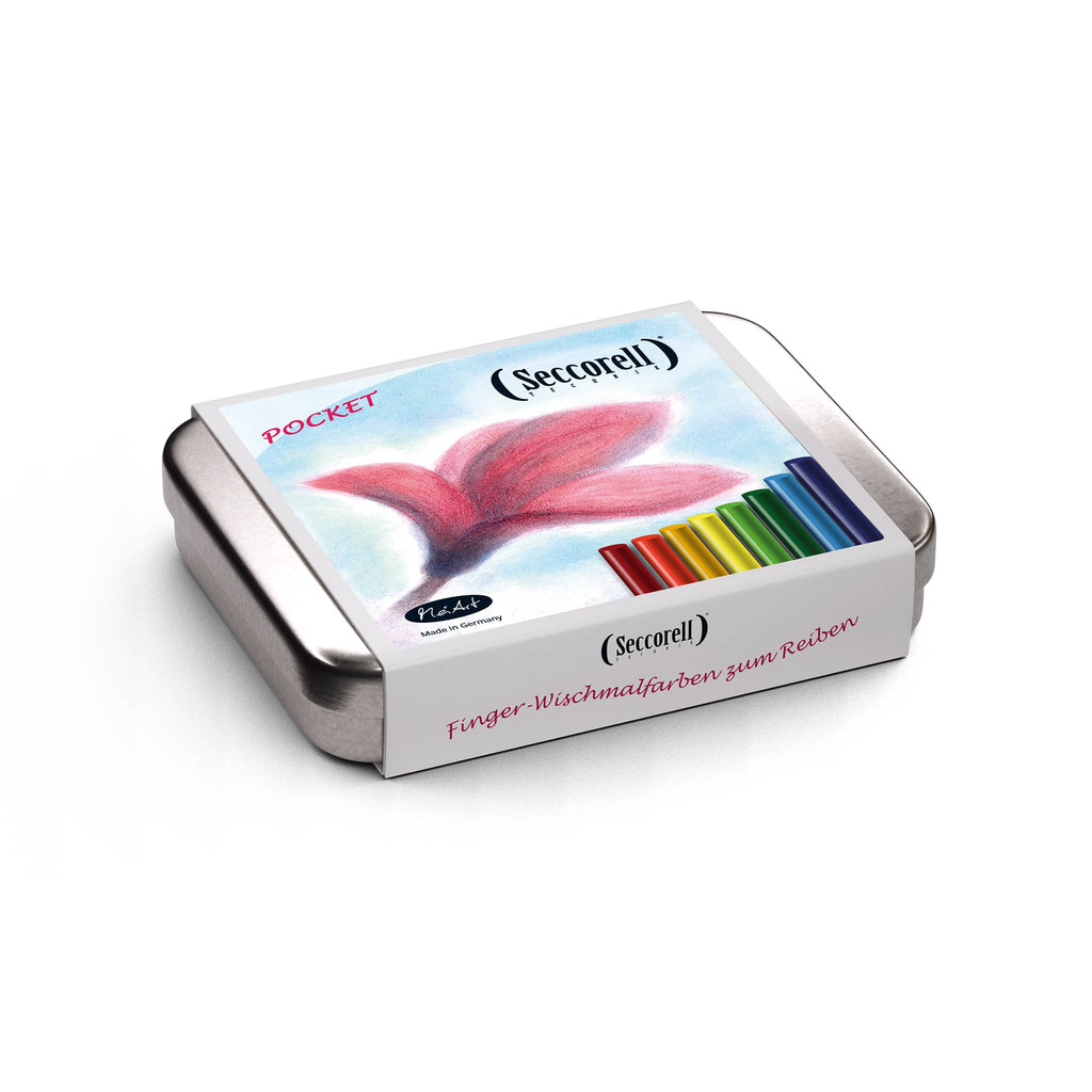 Seccorell Wischmalfarben Pocket Magnolienblüte von MeiArt, Metalldose mit Deckelmotiv