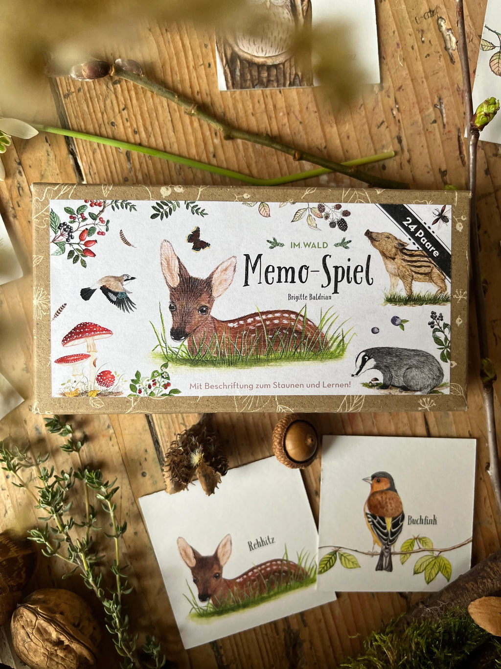 Atelier Baldrian & Hackel Memo-Spiel Heimischer Wald, Foto
