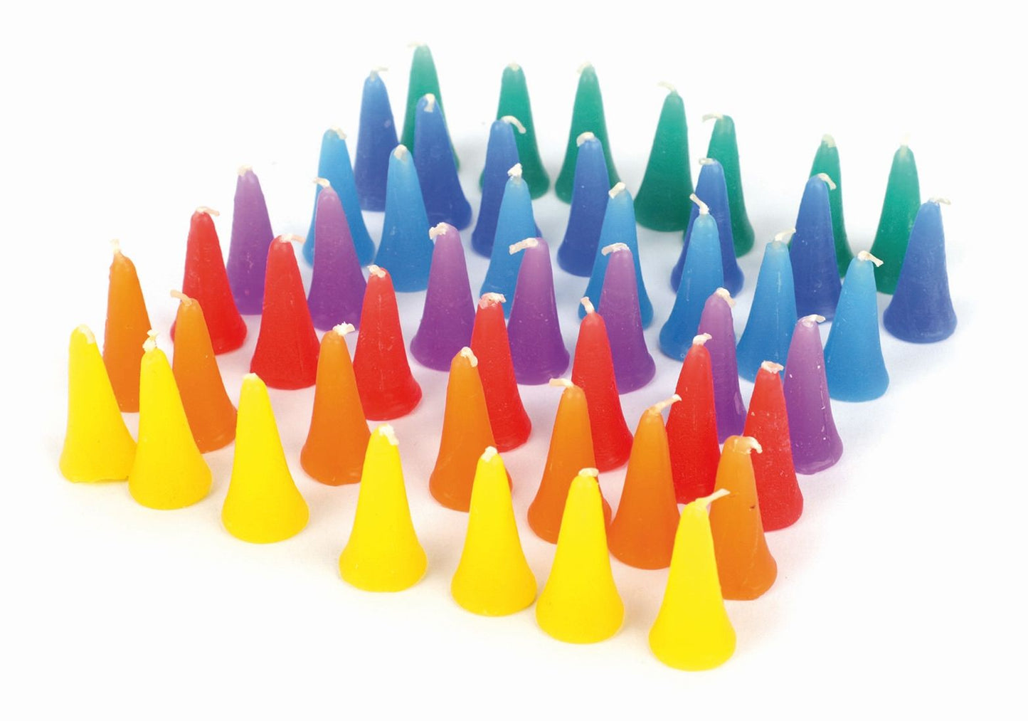 Mini-Kerzen "Regenbogen", 49er-Set