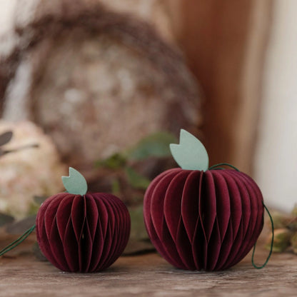 Papieranhänger Apfel - bordeaux