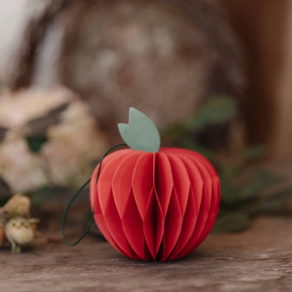 Papieranhänger Apfel - rot