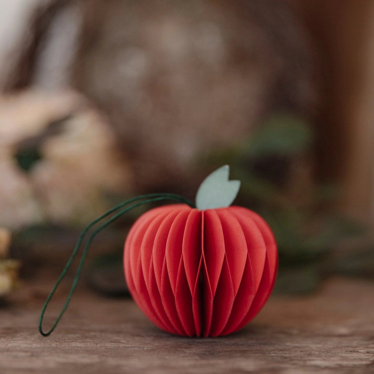 Papieranhänger Apfel - rot