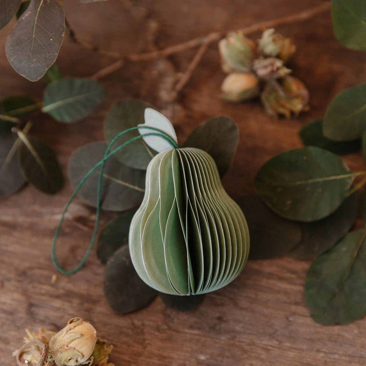 Papieranhänger Birne - grün