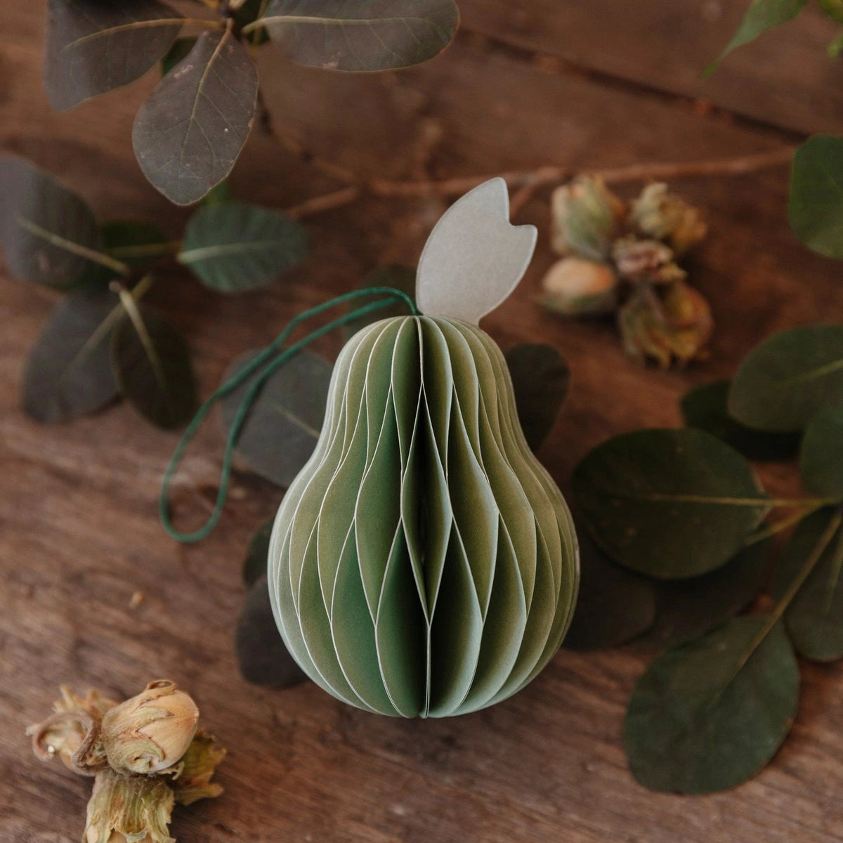 Papieranhänger Birne - grün