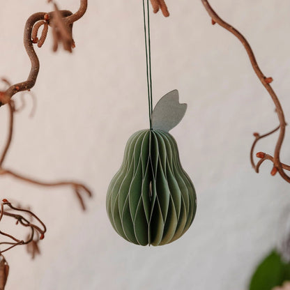 Papieranhänger Birne - grün