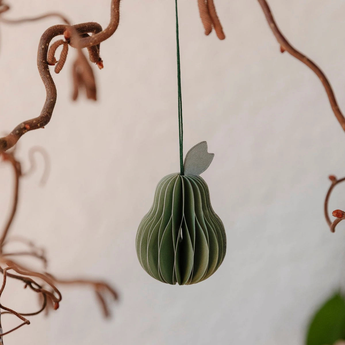 Papieranhänger Birne - grün
