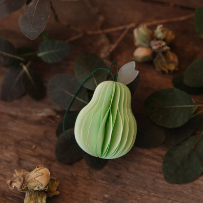 Papieranhänger Birne - hellgrün