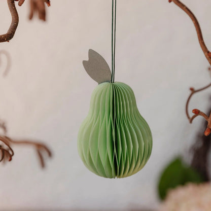 Papieranhänger Birne - hellgrün