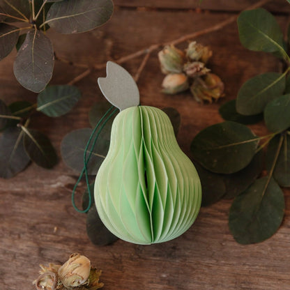 Papieranhänger Birne - hellgrün