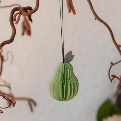 Papieranhänger Birne - hellgrün