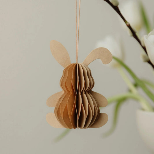 Papieranhänger Hase Lotte - hellbraun