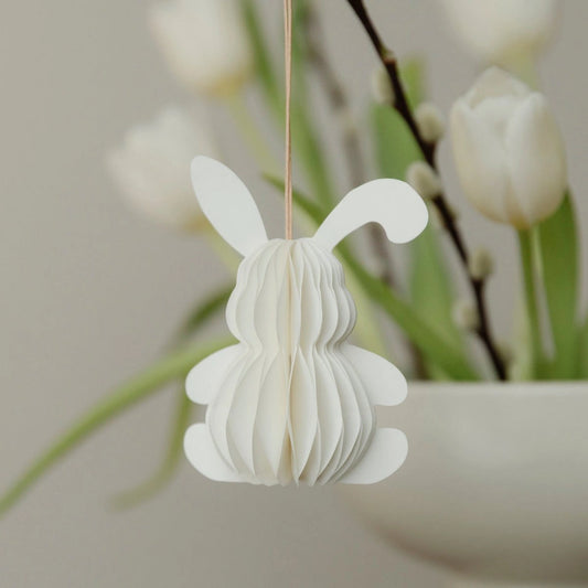 Papieranhänger Hase Lotte - weiß