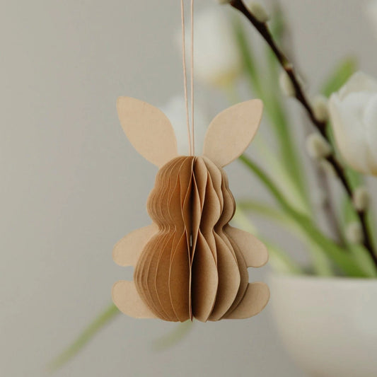 Papieranhänger Hase Nils - hellbraun