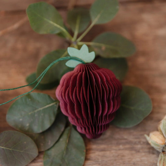 Papieranhänger Traube - bordeaux