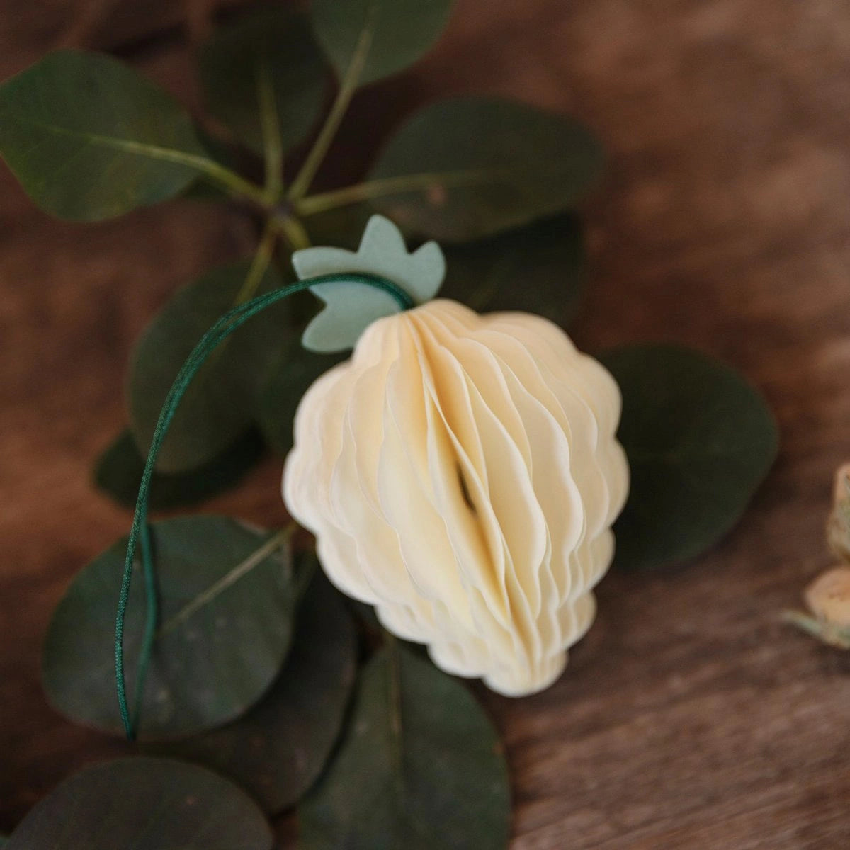 Papieranhänger Traube - creme