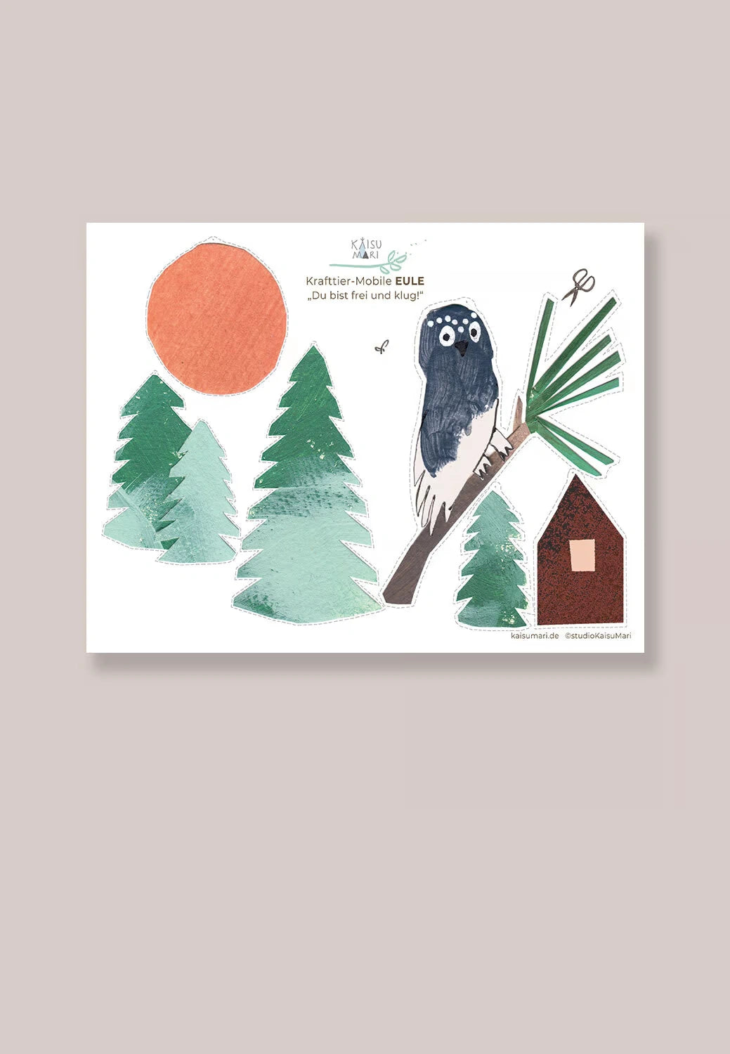 Krafttier Mobile Eule